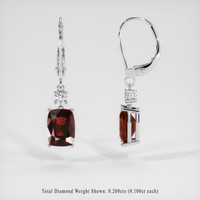 4.78 Ct.Tw. Gemstone Earrings, 14K White Gold 2