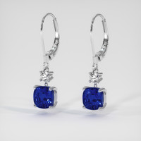 <span>4.04</span>&nbsp;<span class="tooltip-light">Ct.Tw.<span class="tooltiptext">Total Carat Weight</span></span> Sapphire Earrings, 14K White Gold 3