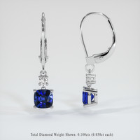 <span>1.46</span>&nbsp;<span class="tooltip-light">Ct.Tw.<span class="tooltiptext">Total Carat Weight</span></span> Sapphire Earrings, 14K White Gold 2