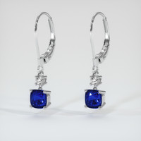 <span>1.46</span>&nbsp;<span class="tooltip-light">Ct.Tw.<span class="tooltiptext">Total Carat Weight</span></span> Sapphire Earrings, 14K White Gold 3