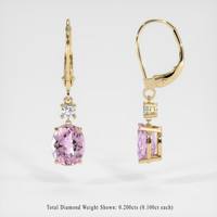 <span>3.48</span>&nbsp;<span class="tooltip-light">Ct.Tw.<span class="tooltiptext">Total Carat Weight</span></span> Gemstone Earrings, 14K Yellow Gold 2