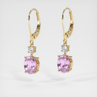3.48 Ct.Tw. Gemstone Earrings, 14K Yellow Gold 3