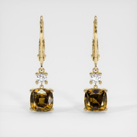 <span>4.21</span>&nbsp;<span class="tooltip-light">Ct.Tw.<span class="tooltiptext">Total Carat Weight</span></span> Gemstone Earrings, 14K Yellow Gold 1