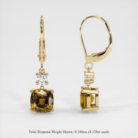 <span>4.21</span>&nbsp;<span class="tooltip-light">Ct.Tw.<span class="tooltiptext">Total Carat Weight</span></span> Gemstone Earrings, 14K Yellow Gold 2