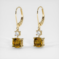 <span>4.21</span>&nbsp;<span class="tooltip-light">Ct.Tw.<span class="tooltiptext">Total Carat Weight</span></span> Gemstone Earrings, 14K Yellow Gold 3