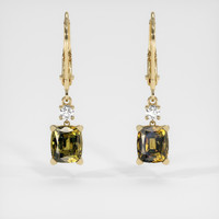 <span>3.27</span>&nbsp;<span class="tooltip-light">Ct.Tw.<span class="tooltiptext">Total Carat Weight</span></span> Gemstone Earrings, 14K Yellow Gold 1