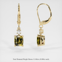 <span>3.27</span>&nbsp;<span class="tooltip-light">Ct.Tw.<span class="tooltiptext">Total Carat Weight</span></span> Gemstone Earrings, 14K Yellow Gold 2