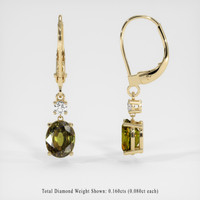 <span>3.10</span>&nbsp;<span class="tooltip-light">Ct.Tw.<span class="tooltiptext">Total Carat Weight</span></span> Gemstone Earrings, 14K Yellow Gold 2