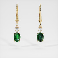1.46 Ct.Tw. Gemstone Earrings, 14K Yellow Gold 1