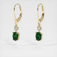 1.46 Ct.Tw. Gemstone Earrings, 14K Yellow Gold 3