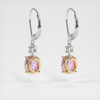 <span>1.75</span>&nbsp;<span class="tooltip-light">Ct.Tw.<span class="tooltiptext">Total Carat Weight</span></span> Gemstone Earrings, 14K Yellow & White 4