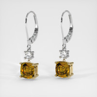 <span>2.24</span>&nbsp;<span class="tooltip-light">Ct.Tw.<span class="tooltiptext">Total Carat Weight</span></span> Gemstone Earrings, 14K Yellow & White 3