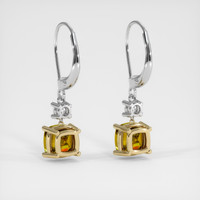 <span>2.24</span>&nbsp;<span class="tooltip-light">Ct.Tw.<span class="tooltiptext">Total Carat Weight</span></span> Gemstone Earrings, 14K Yellow & White 4