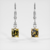 <span>1.68</span>&nbsp;<span class="tooltip-light">Ct.Tw.<span class="tooltiptext">Total Carat Weight</span></span> Gemstone Earrings, 14K Yellow & White 1