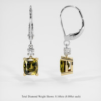 <span>1.68</span>&nbsp;<span class="tooltip-light">Ct.Tw.<span class="tooltiptext">Total Carat Weight</span></span> Gemstone Earrings, 14K Yellow & White 2