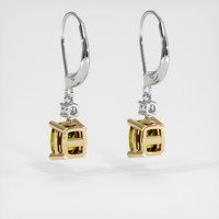 <span>1.68</span>&nbsp;<span class="tooltip-light">Ct.Tw.<span class="tooltiptext">Total Carat Weight</span></span> Gemstone Earrings, 14K Yellow & White 4