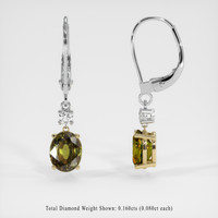 <span>1.60</span>&nbsp;<span class="tooltip-light">Ct.Tw.<span class="tooltiptext">Total Carat Weight</span></span> Gemstone Earrings, 14K Yellow & White 2