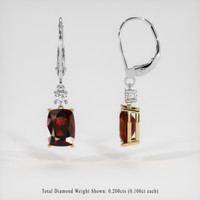 4.78 Ct.Tw. Gemstone Earrings, 14K Yellow & White 2