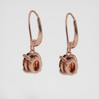 <span>2.12</span> <span class="tooltip-light">Ct.Tw.<span class="tooltiptext">Total Carat Weight</span></span> Bi Color / Parti Sapphire Earrings, 14K Rose Gold 4