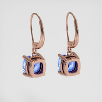 <span>2.19</span>&nbsp;<span class="tooltip-light">Ct.Tw.<span class="tooltiptext">Total Carat Weight</span></span> Blue Sapphire Earrings, 14K Rose Gold 4
