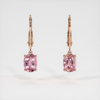 2.06 Ct.Tw. Gemstone Earrings, 14K Rose Gold 1