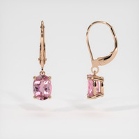 2.06 Ct.Tw. Gemstone Earrings, 14K Rose Gold 2