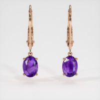 1.62 Ct.Tw. Gemstone Earrings, 14K Rose Gold 1