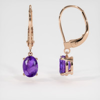 <span>1.62</span>&nbsp;<span class="tooltip-light">Ct.Tw.<span class="tooltiptext">Total Carat Weight</span></span> Gemstone Earrings, 14K Rose Gold 2