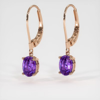 <span>1.62</span>&nbsp;<span class="tooltip-light">Ct.Tw.<span class="tooltiptext">Total Carat Weight</span></span> Gemstone Earrings, 14K Rose Gold 3