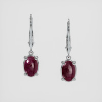 <span>1.19</span>&nbsp;<span class="tooltip-light">Ct.Tw.<span class="tooltiptext">Total Carat Weight</span></span> Ruby Earrings, 14K White Gold 1