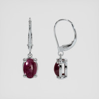 <span>1.19</span>&nbsp;<span class="tooltip-light">Ct.Tw.<span class="tooltiptext">Total Carat Weight</span></span> Ruby Earrings, 14K White Gold 2