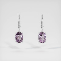 <span>1.73</span>&nbsp;<span class="tooltip-light">Ct.Tw.<span class="tooltiptext">Total Carat Weight</span></span> Sapphire Earrings, 14K White Gold 1