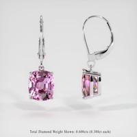7.48 Ct.Tw. Gemstone Earrings, 14K White Gold 2