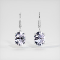 <span>4.16</span>&nbsp;<span class="tooltip-light">Ct.Tw.<span class="tooltiptext">Total Carat Weight</span></span> Sapphire Earrings, 14K White Gold 1
