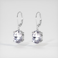 <span>4.16</span>&nbsp;<span class="tooltip-light">Ct.Tw.<span class="tooltiptext">Total Carat Weight</span></span> Sapphire Earrings, 14K White Gold 3