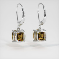 <span>3.16</span>&nbsp;<span class="tooltip-light">Ct.Tw.<span class="tooltiptext">Total Carat Weight</span></span> Gemstone Earrings, 14K White Gold 4