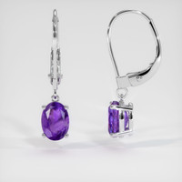 <span>1.62</span>&nbsp;<span class="tooltip-light">Ct.Tw.<span class="tooltiptext">Total Carat Weight</span></span> Gemstone Earrings, 14K White Gold 2