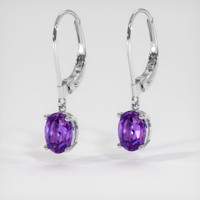 <span>1.62</span>&nbsp;<span class="tooltip-light">Ct.Tw.<span class="tooltiptext">Total Carat Weight</span></span> Gemstone Earrings, 14K White Gold 3