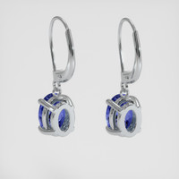 <span>1.68</span> <span class="tooltip-light">Ct.Tw.<span class="tooltiptext">Total Carat Weight</span></span> Blue Sapphire Earrings, 14K White Gold 4