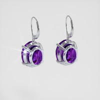 <span>8.60</span>&nbsp;<span class="tooltip-light">Ct.Tw.<span class="tooltiptext">Total Carat Weight</span></span> Purple Amethyst Earrings, 14K White Gold 4