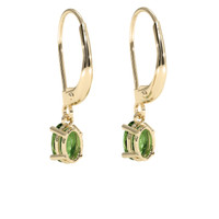 1.34 Ct.Tw. Green Sapphire Earrings, 14K Yellow Gold 4