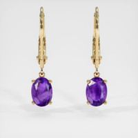 1.62 Ct.Tw. Gemstone Earrings, 14K Yellow Gold 1