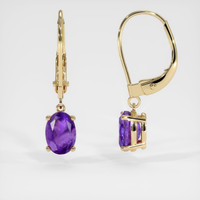 <span>1.62</span>&nbsp;<span class="tooltip-light">Ct.Tw.<span class="tooltiptext">Total Carat Weight</span></span> Gemstone Earrings, 14K Yellow Gold 2