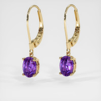 <span>1.62</span>&nbsp;<span class="tooltip-light">Ct.Tw.<span class="tooltiptext">Total Carat Weight</span></span> Gemstone Earrings, 14K Yellow Gold 3