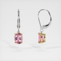 2.06 Ct.Tw. Gemstone Earrings, 14K Yellow & White 2