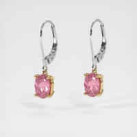 2.06 Ct.Tw. Gemstone Earrings, 14K Yellow & White 3