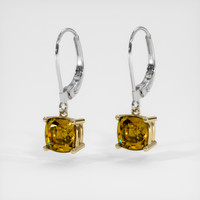 <span>4.21</span>&nbsp;<span class="tooltip-light">Ct.Tw.<span class="tooltiptext">Total Carat Weight</span></span> Gemstone Earrings, 14K Yellow & White 3