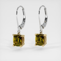 <span>3.27</span>&nbsp;<span class="tooltip-light">Ct.Tw.<span class="tooltiptext">Total Carat Weight</span></span> Gemstone Earrings, 14K Yellow & White 3