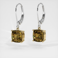 <span>3.16</span>&nbsp;<span class="tooltip-light">Ct.Tw.<span class="tooltiptext">Total Carat Weight</span></span> Gemstone Earrings, 14K Yellow & White 3