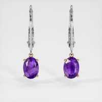 1.62 Ct.Tw. Gemstone Earrings, 14K Yellow & White 1